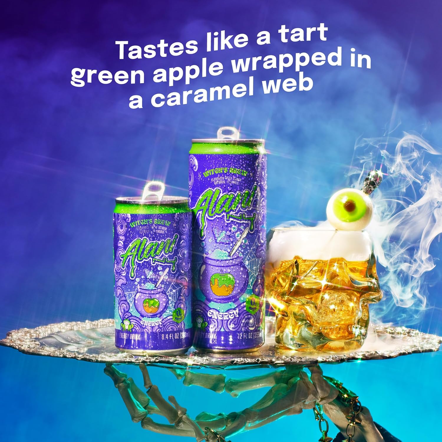 Alani Nu Sugar Free Mini Energy Drink, Witch's Brew Flavor, 8.4 fl oz Single Can, 100mg Caffeine