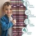 thumbnail image 3 of Blackout Kids Curtains,Red Boho Ethnic Geometric Pattern Childrens Insulated Curtains Set Of 2,Bedroom Essentials,Toddler Room Decor 52x84in(132x213cm), 3 of 5