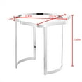 thumbnail image 6 of Inspired Home  21.6 x 22.4 x 23.6 in. Posh Living Lamiyah End Table with Mirrored Top, Chrome, 6 of 8