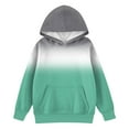 thumbnail image 3 of TQWQT Girl's Mint Green Hoodie Size 10-12 Oversized Gradient Drawstring Sweatshirts Long Sleeve Pullover Top Cute Kids Preppy Clothes 4-5 Years, 3 of 4