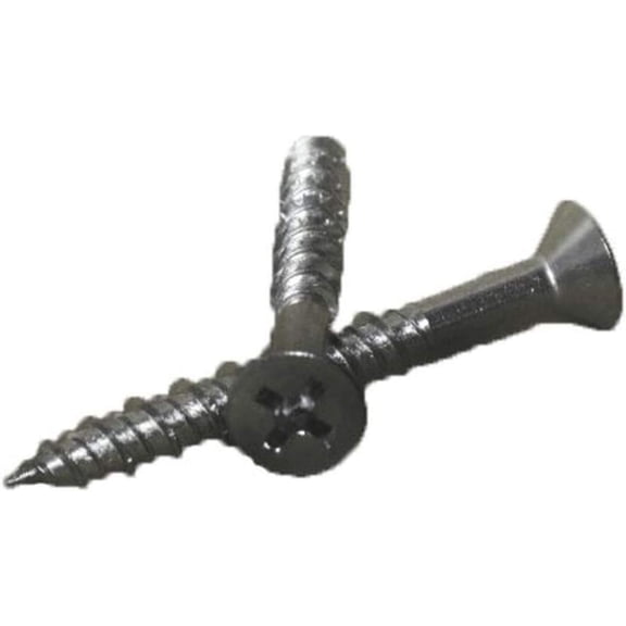 Simpson T08J100FXC Marine Screw Number 8x1" w/0.31" Flat head 100 perPK, 316 SS