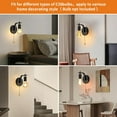 thumbnail image 5 of Vintage Pull Chain Wall Lights Set of Two with Switch Wall Lamp,Black Wall Light E26 Industrial Wall Lighting Hard Wired Retro Wall Lights for Bedroom Living Room Kitchen, 5 of 13