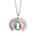 thumbnail image 1 of Italie Drapeau national eu Pays Marque Collier Pendentif Médaillon Bijoux, 1 of 3