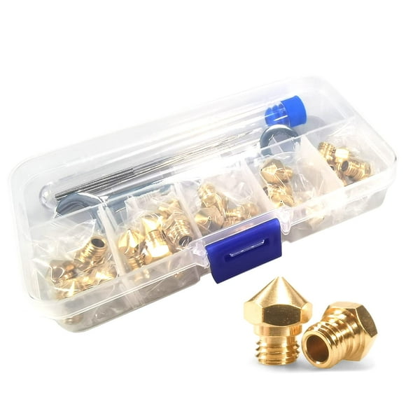 Boquillas de impresora 3D XIFOWE MK10 de 0,4 mm de latón, 25 piezas con herramientas