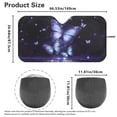 thumbnail image 6 of Yuyamidu Purple Butterfly Windshield Sunshade for Car SUV Truck 1pc Foldable Uv Ray Reflector Front Window Sun Shade Visor Shield, 6 of 7