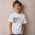 thumbnail image 2 of Byoo Toddler Girls US Flag Print T-Shirt Patriotic Short Sleeve Casual Crew Neck Kids Tee, 2 of 6