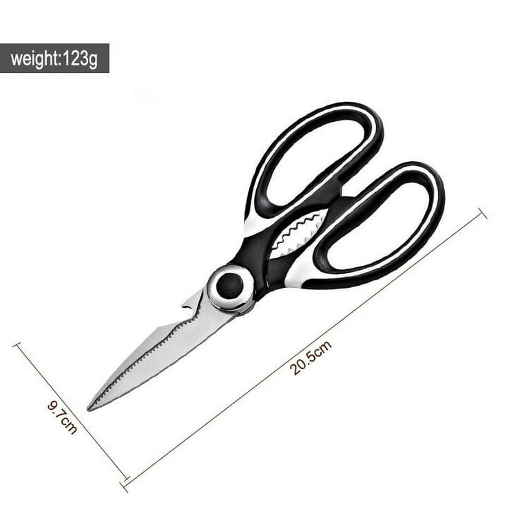 Mainstays Stainless Steel Utility Scissors Kitchen Shears with Black Grip