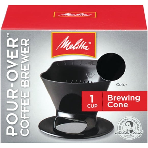 Cafetera Melitta de una sola taza para verter color negro
