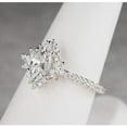 thumbnail image 3 of solitaire jewels Art Deco 1CT Marquise Moissanit Engagement Ring For Women, 14K White Gold, 3 of 5