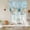 Green Blue, variant on Vintage Beach Coastal Balloon Curtains for Bedroom/Front Door/Bathroom, Nautical Shell Starfish Coral Summer Tie Up Curtains 63 Inch Length Light Filtering Kitchen Curtains Shades for Windows 46"x63"