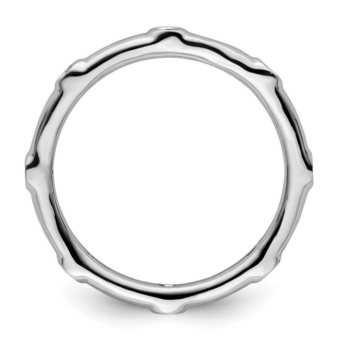 925 Sterling Silver Bezel Polished Stackable Peridot Ring Size 5 Stackable Ring for Women - .13 cwt