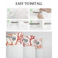 thumbnail image 5 of No Hook Shower Curtain with Snap-in Liner, Red Coral Coastal Waterproof Fabric Bathroom Curtains, Summer Beach Nautical Ocean Bath Curtains & Mesh Top Window 72"x84" Long, 5 of 6