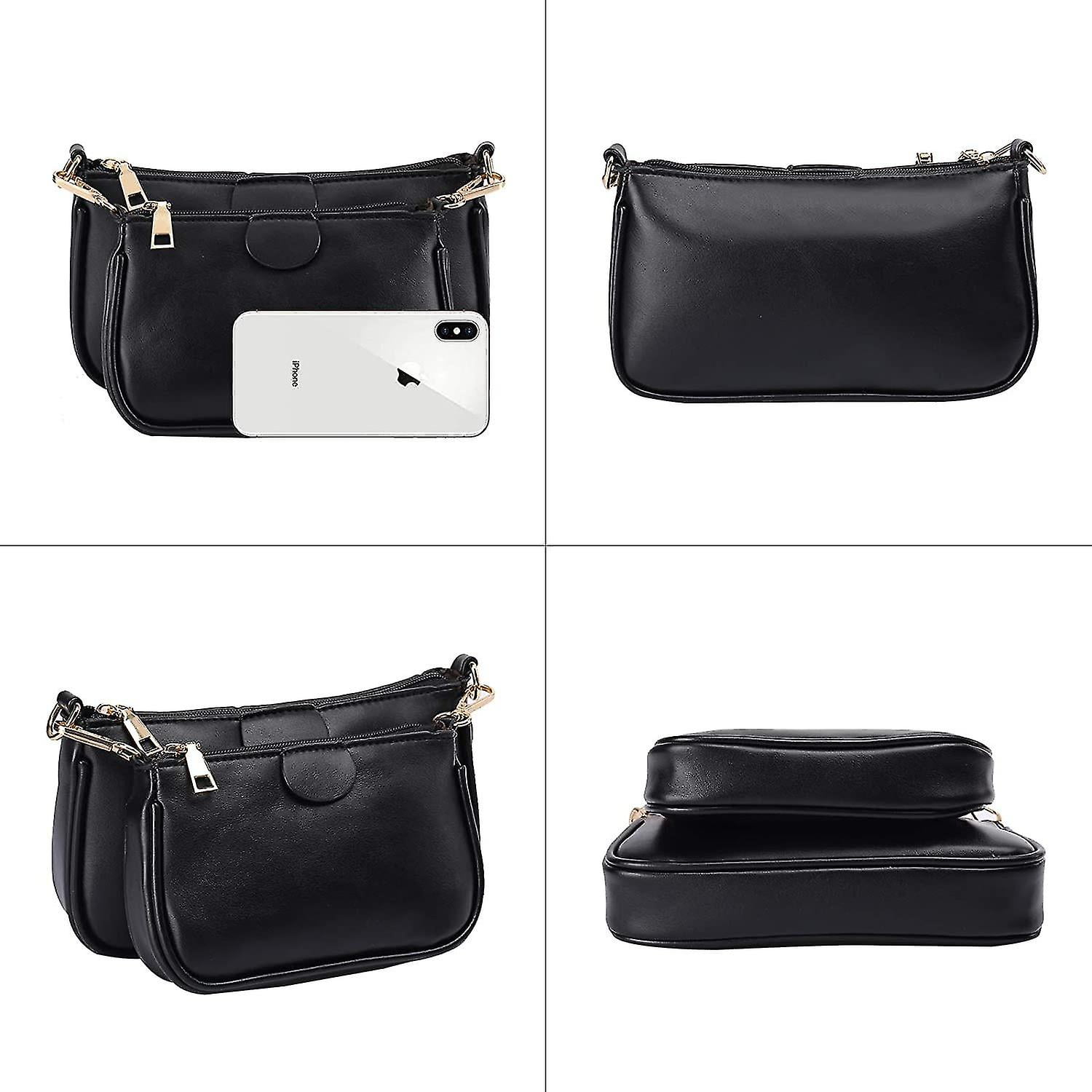 Crossbody Bag Multipurpose Golden Zippy Handbags With Coin Purse Including 3 Size Bag Walmart
