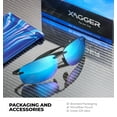 thumbnail image 5 of Xagger Polarized Rimless Driving Sunglasses for Men Metal Frame Anti-Glare UV400 Protection Sun Glasses, 5 of 6