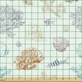 thumbnail image 2 of Ambesonne Marine Fabric by the Yard Upholstery, Colorful Exotic Fishes Reefs, 5 Yards, Multicolor, 2 of 5