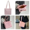 thumbnail image 4 of Bolso Mano 8053Bolso Tote Cuadros Nylon Gran Capacidad () Rosa, 4 of 9