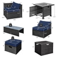 thumbnail image 3 of Gymax 9PCS Furniture Set w/ 32'' Fire Pit Table 50,000 BTU Square Propane Fire Pit Patio Navy, 3 of 7