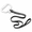 White / Black, variant on Multus Universal Dog Leash Handle, Orange, Adjustable, Reflective