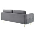 thumbnail image 3 of Cameron Tufted Performance Velvet Sofa Gray, 3 of 10
