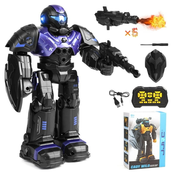 Huge Wave RC Robot Toys for Kids, Smart Robot Talking, Singing and Dancing, Programmable Interactive Gesture Sensing, Remote Control for Ages 4-12 Yeas Old Christmas Gifts(Purple)