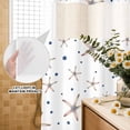 thumbnail image 3 of No Hook Shower Curtain, Starfish Coastal Shower Curtains for Bathroom with See Through Top Window, Summer Nautical Ocean Sea Modern Art Waterproof & Washable Bath Curtain Standard 72"x72", 3 of 9