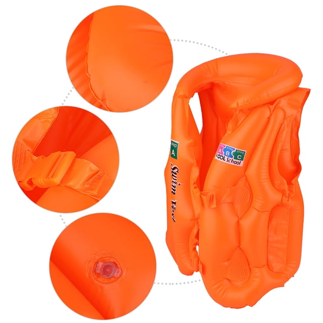 Kids Lifesaving Vest, Head Neck Protection Double Buckle Children Life Vest Waterproof Fastening Design for Boating for Swimming