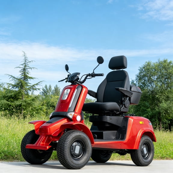 Heavy Duty 4 Wheel Mobility Scooters for Seniors & Adults(LTL carry)