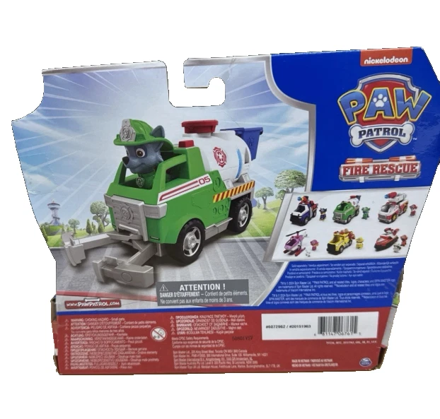 PAW Patrol Fire Rescue Rocky Rescue Fire Tanker , Figure & Grab Claw