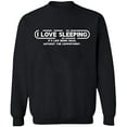 thumbnail image 2 of Unisex Crewneck Sweatshirt,I Love Sleeping, Basic Casual Sweatshirts for Men's and Women Fleece Sweatshirt Long Sleeve - Black Small, 2 of 2