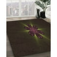 thumbnail image 3 of Ahgly Company Machine Washable Indoor Square Transitional Dark Brown Area Rugs, 5' Square, 3 of 7
