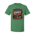 thumbnail image 2 of Main Street of America Route 66 Hot Rod Cars and Trucks Men's Graphic T-Shirt, Kelly, 3XL, 2 of 3
