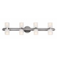 thumbnail image 1 of Access Lighting 23908-BS-FCL Astor 8 Light Inner Frosted Crystal Glass Wall and Vanity Fixture - Brushed Steel, 1 of 1