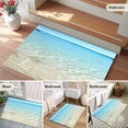 thumbnail image 5 of Beach Ocean Entryway Rug 2'x3'&nbsp; Non Slip Front Door Mats, Blue Sky Sea Waves Nature Landscape Entrance Rugs Indoor Outdoor Carpet, Washable Floor Mats Small Area Rug for Bedroom Kitchen, 5 of 8