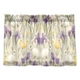 thumbnail image 7 of Yayeee Kitchen Curtains Light Filtering 27"x36" Rod Pocket Short Cafe Window Panel, Purple Floral Rabbit, 7 of 7