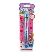 Scentos Valentine's Day Scented Ballpoint Blue Rainbow Pen with 10 Colors - Ages 3+, Stationery