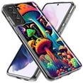 thumbnail image 2 of MUNDAZE Samsung Galaxy S23 Plus Shockproof Clear Hybrid Protective Phone Case Neon Psychedelic Indie Hippie Mushrooms Cover, 2 of 5