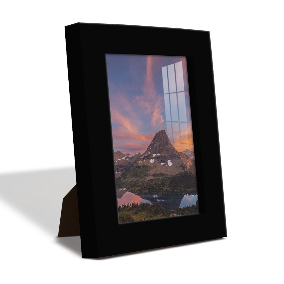 Modern 3.5 in. x 5 in. Black Picture Frame (Set of 4)