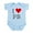 Sky Blue, variant on CafePress - I Love PB Infant Bodysuit - Baby Light Bodysuit, Size Newborn - 24 Months