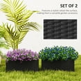 thumbnail image 4 of Outsunny 2 Pack 20 Inch Railing Planter Box, Hanging Flower Pots, Black, 4 of 9