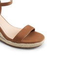 thumbnail image 3 of Sandalia DREAM PAIRS Alpargatas con Cuña 9 cm Marrón, 3 of 7