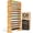 E 108 Bottle, variant on NutriChef Bamboo Stackable Wine Rack, 12-Tier 108 Bottle Capacity Free Standing Floor, No Tools Assembly, Modular Storage Display Shelf for Kitchen and Cellar 33.5" x 10" x 62.75"