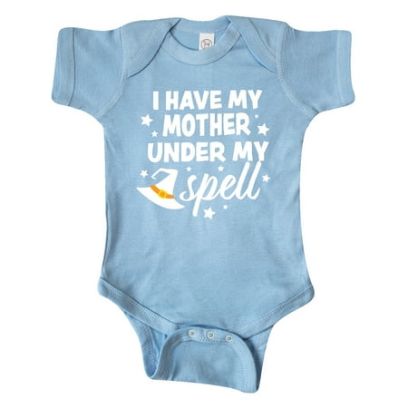 

Inktastic I Have My Mother Under My Spell with Cute Witch Hat Gift Baby Boy or Baby Girl Bodysuit