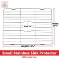 thumbnail image 5 of Better Houseware Small Sink Protector Grid Stainless Steel Mats, 5 of 7