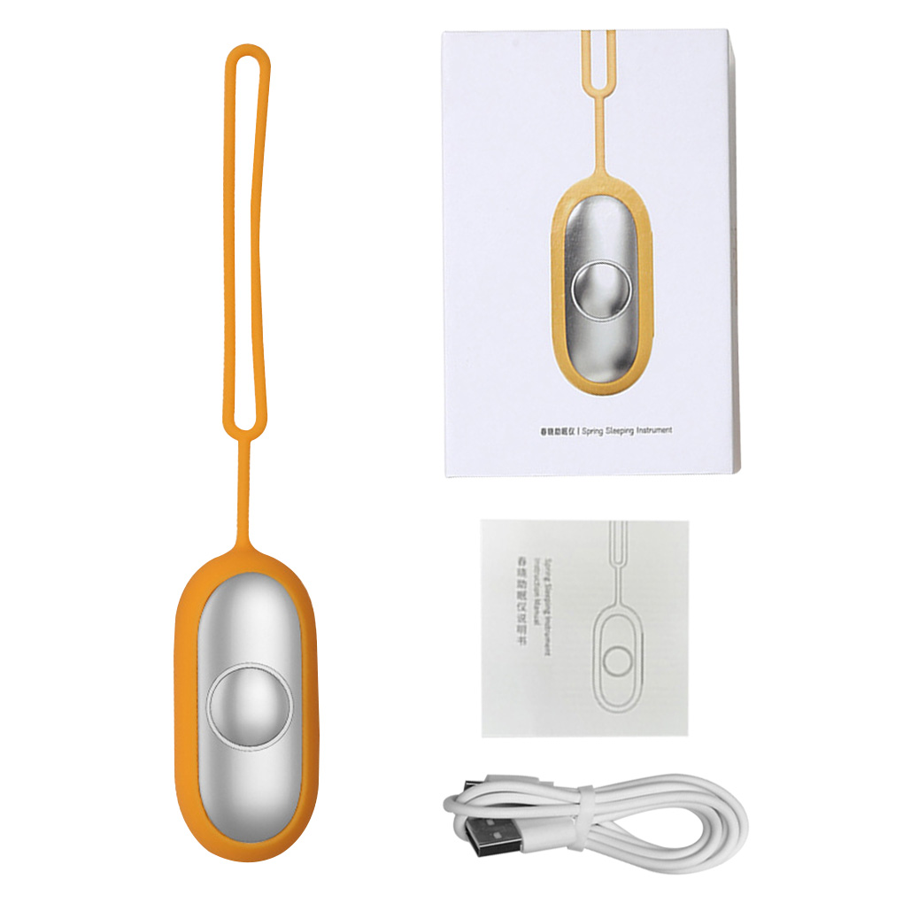 Hand Massager Sleep Holding Pressure Relief Massager USB Rechargeable Pressure Relieving Tool, Orange, M001