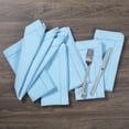 thumbnail image 3 of Bedding Craft Set of 12 Airy Blue Hemstitched Cotton Dinner Napkins, 18x18" - Machine Washable Cloth Napkins for Weddings and Dining, 3 of 6