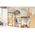 thumbnail image 5 of Twin Over Twin Wood Bunk Bed - Fun Tent Design & Spacious Under Bed Space, 5 of 17