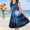 Multicolor D, variant on SGFCWSX Girls Sleeveless Dress Crew Neck Soft A-Line Print Summer Party Dresses for Kids Multicolor Size 5-6 Years