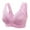 Hot Pink, variant on purcolt Front Closure Wire Free Bras for Women, Plus Size Comfort Push Up Bra Full-Coverage Wireless Brassiere Lightly Lined Breathable Bralettes Non-Adjustable Lingerie Everyday Underwear