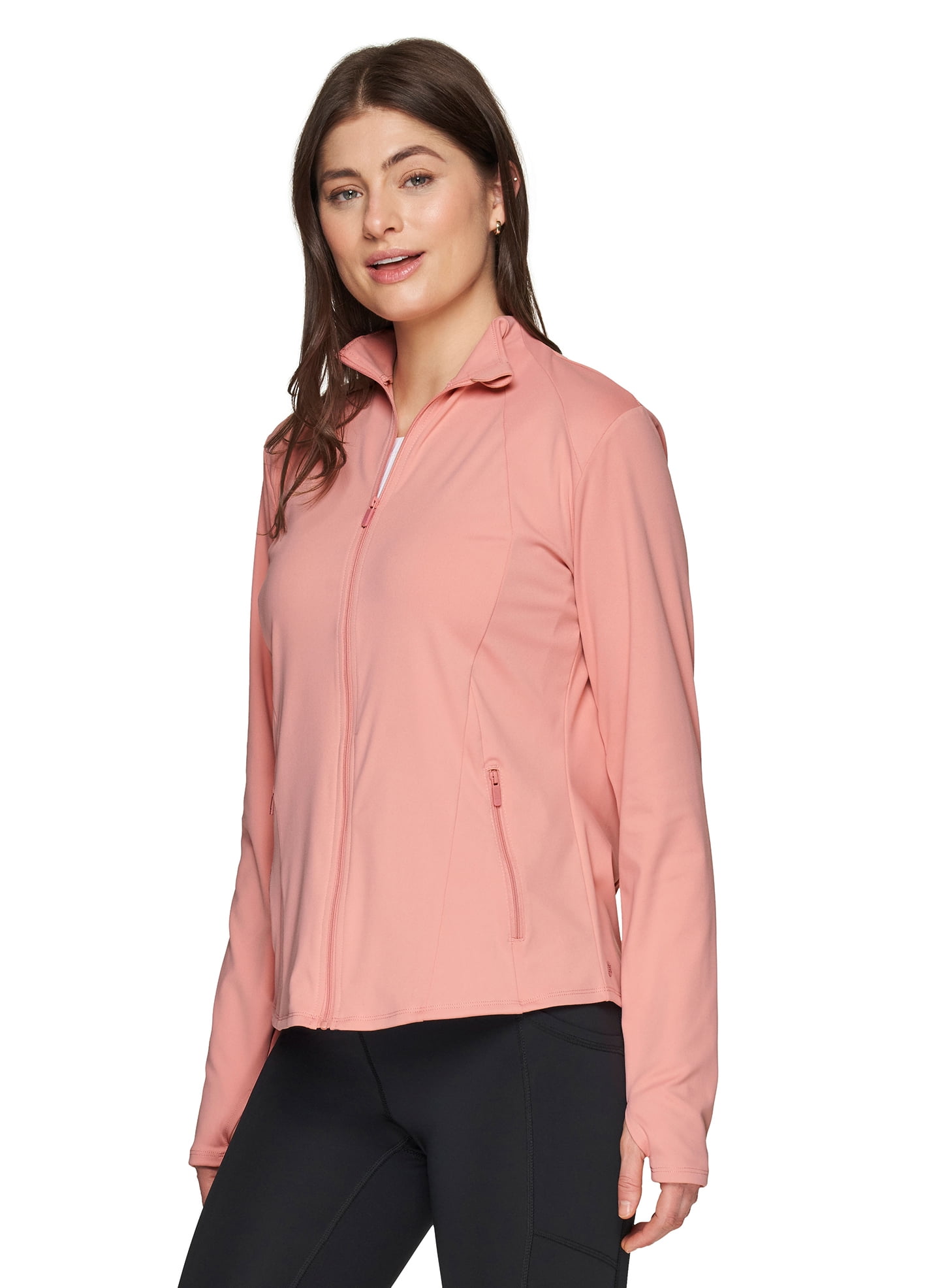 RBX Active Women's Mock Neck Lightweight Yoga Running Jacket With