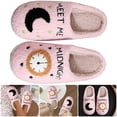 thumbnail image 4 of Pantuflas invierno Meet Me At Midnight para mujeres y hombres (rosa 36-37 talla 35-36 pies), 4 of 9